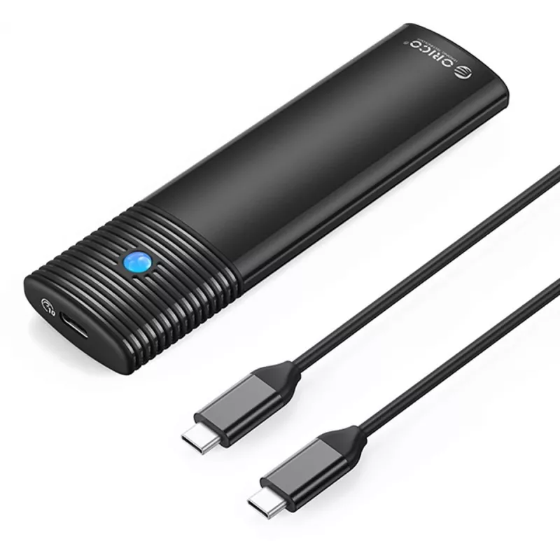 ORICO M.2 NVMe/SATA SSD-Gehäuse USB 3.1 Gen 2 Type-C 10Gbps Tool-Free Aluminium Schwarz