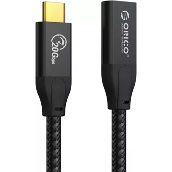 ORICO USB-C 3.2 Gen 2x2 Verlängerungskabel – 20 Gbit/s, 100 W PD, 4K@60Hz, 1 m, Schwarz
