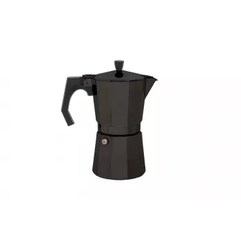 Origin Outdoors Bellanapoli Espressokocher, Herd-Mokakanne, 3 Tassen, Schwarz