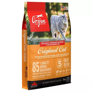ORIJEN Cat Original 17kg – Biologisch artgerechtes, getreidefreies Trockenfutter für Katzen, 85% frische oder rohe tierische Zutaten