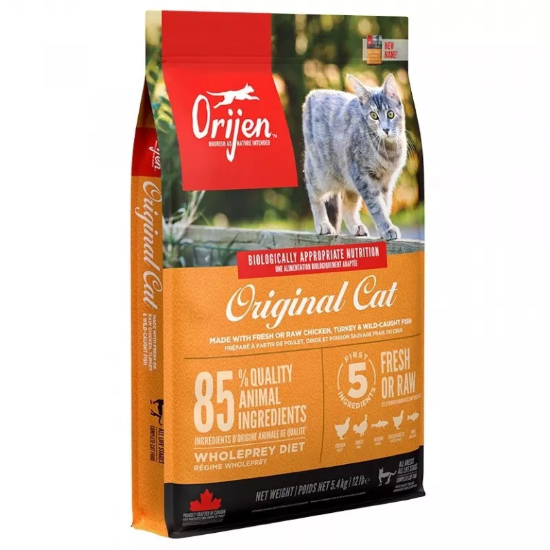 ORIJEN Cat Original 17kg – Biologisch artgerechtes, getreidefreies Trockenfutter für Katzen, 85% frische oder rohe tierische Zutaten