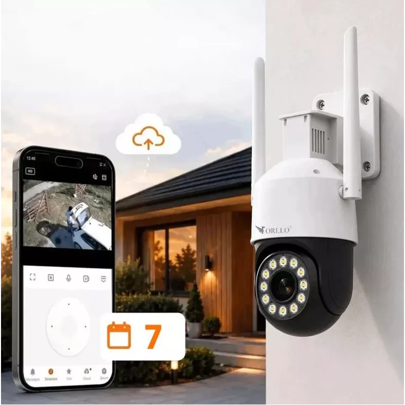ORLLO TZ11 4K 8MP PTZ IP-Kamera mit Wi-Fi und 4G LTE, Tuya Smart, Schwenk-Neige, Außenüberwachung