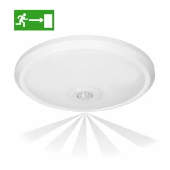 ORNO AD-PL-391WLPMR4 Adviti 12W LED Not-Deckenleuchte mit 360° PIR-Bewegungssensor, 1000lm, 4000K, IP20, 3h Notbetrieb
