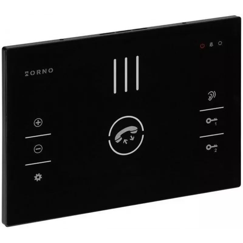 ORNO OR-DOM-BA-933/B Audio-Türsprechanlagen-Set, Einfamilienhaus, 2-Draht, Tastatur, RFID, Schwarz