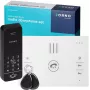 ORNO OR-DOM-BA-933/W Audio-Türsprechanlagen-Set, 1-Familie, 2-Draht, Weißes Innen-Handset, Silberne Außeneinheit