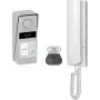 ORNO OR-DOM-RD-937/W Analoges Türsprech-Set, 1 Innenstation, 1 Außenstation, Weiß/Silber