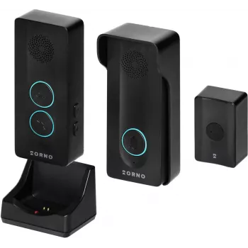 ORNO OR-DOM-YR-934/B Drahtloses Gegensprechsystem mit DECT-Technologie, 1 Mobilteil, 1 Außeneinheit, IP44, Weiß