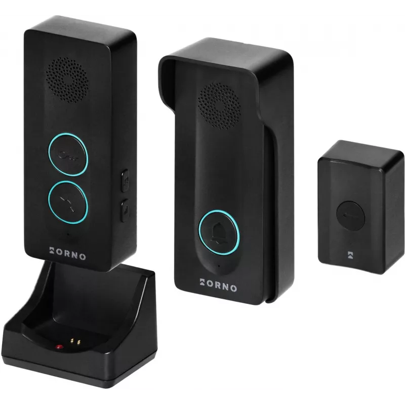 ORNO OR-DOM-YR-934/B Drahtloses Gegensprechsystem mit DECT-Technologie, 1 Mobilteil, 1 Außeneinheit, IP44, Weiß