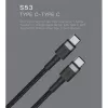 ORSEN S53 USB-C auf USB-C Kabel 3A 1m Blau