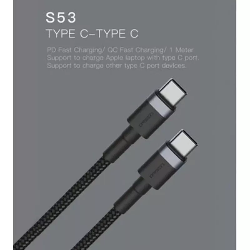ORSEN S53 USB-C auf USB-C Kabel 3A 1m Blau