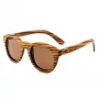 ORYGIN WOOD-B Unisex-Sonnenbrille mit Holzrahmen, UV400-Schutz, braun getönte Gläser, 45/25/145 mm