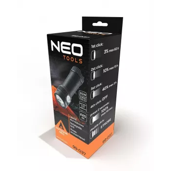 OSRAM P9 LED USB Wiederaufladbare Taschenlampe 3300 lm Schwarz