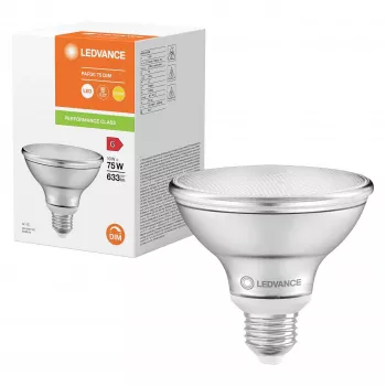 OSRAM PAR30 7.5W 75W Equivalent LED Reflector Lamp Dimmable 10W 633lm 2700K Warm White E27 36° Beam Angle