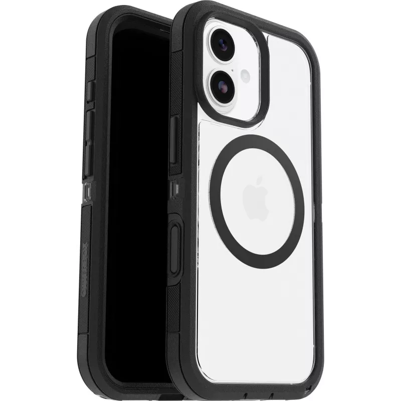 OtterBox Defender Pro XT Clear Camera Control Case für iPhone 17, Transparent/Schwarz