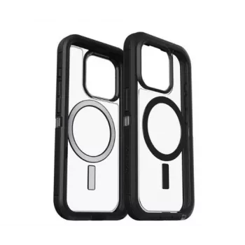 OtterBox Defender XT Case für Apple iPhone 15 Pro (Clear/Black) – Militärtauglicher Schutz