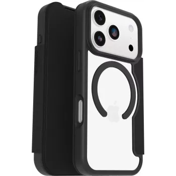 OtterBox React Folio MagSafe für iPhone 17 Pro Black Crystal - Clear/Black