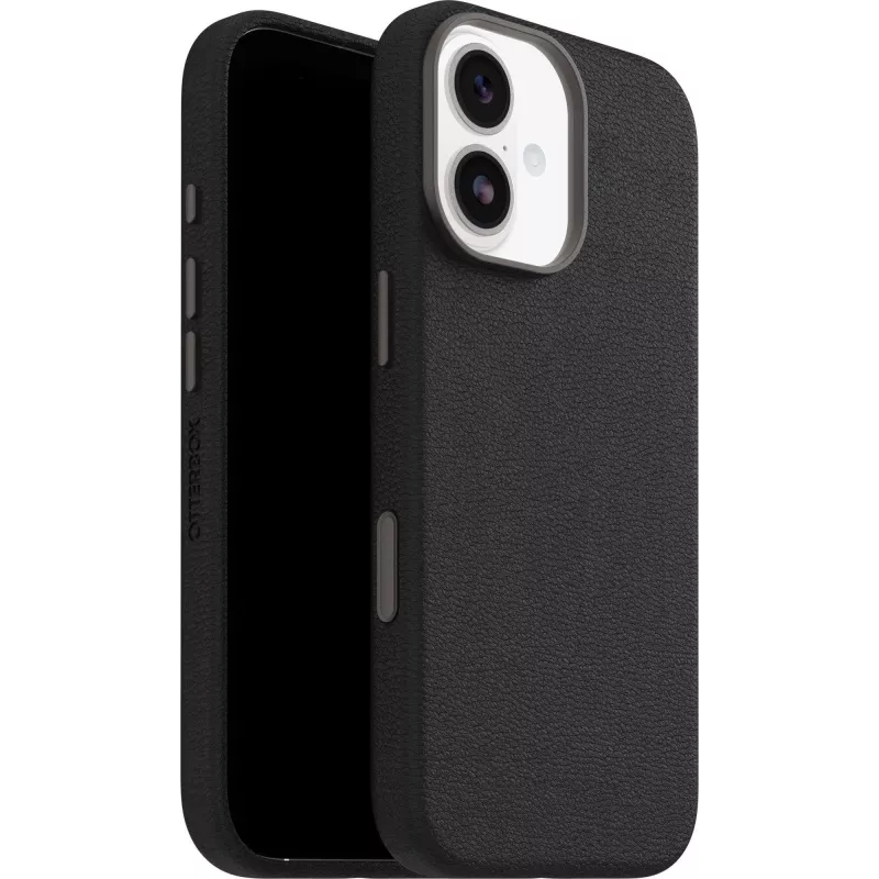 OtterBox Symmetry Cactus Leather Camera Control Case für iPhone 17 - Noir Ash Black