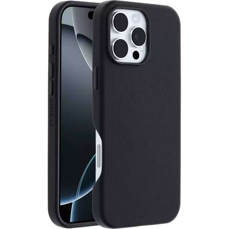 OtterBox Symmetry Cactus Leather Case for Apple iPhone 16 Pro Max Noir Ash-Black