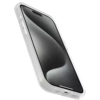 OtterBox Symmetry Series Rückseitenhülle für Apple iPhone 15 Pro, transparent - Polycarbonat & Synthesekautschuk, 3-facher Militärstandard-Sturzschutz, kabelloses Laden kompatibel