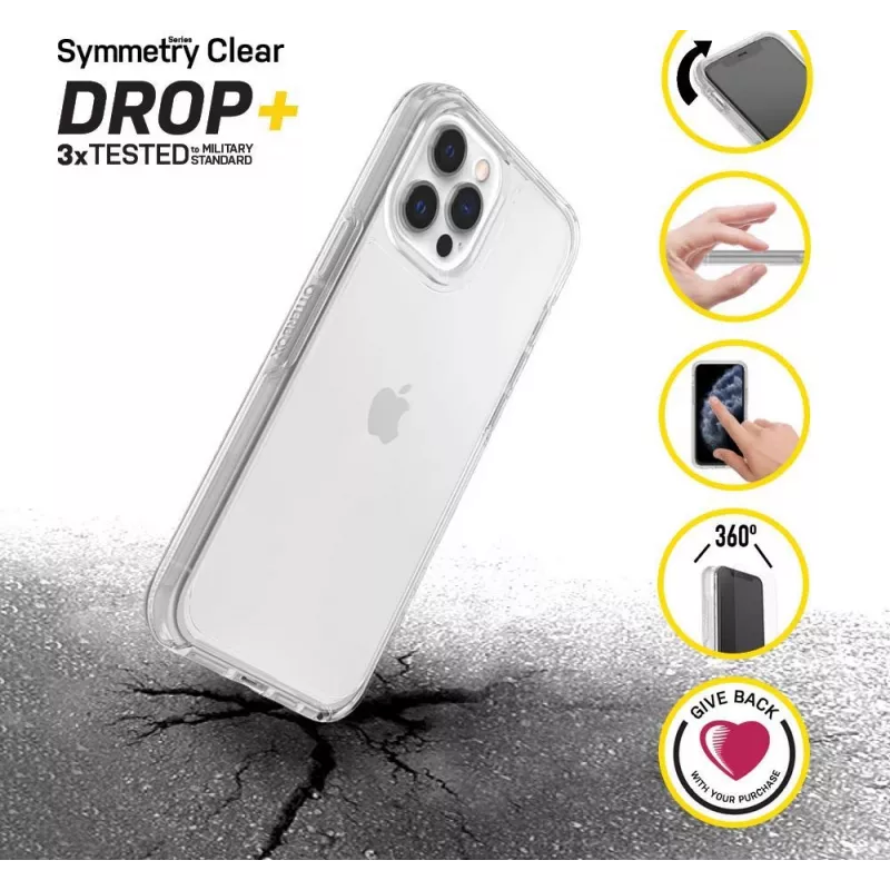 OtterBox Symmetry Series Case für iPhone 12 und iPhone 12 Pro - Clear