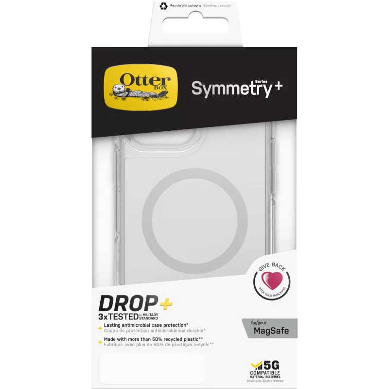 OtterBox Symmetry Series+ mit MagSafe, transparente Hülle für Apple iPhone 13 Pro Max