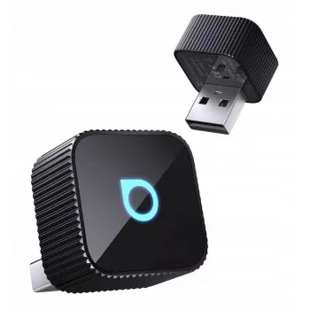 OTTOCAST Mini Cube T3 Wireless CarPlay & Android Auto Adapter, Bluetooth 5.0, Wi-Fi 5, USB-C, Schwarz