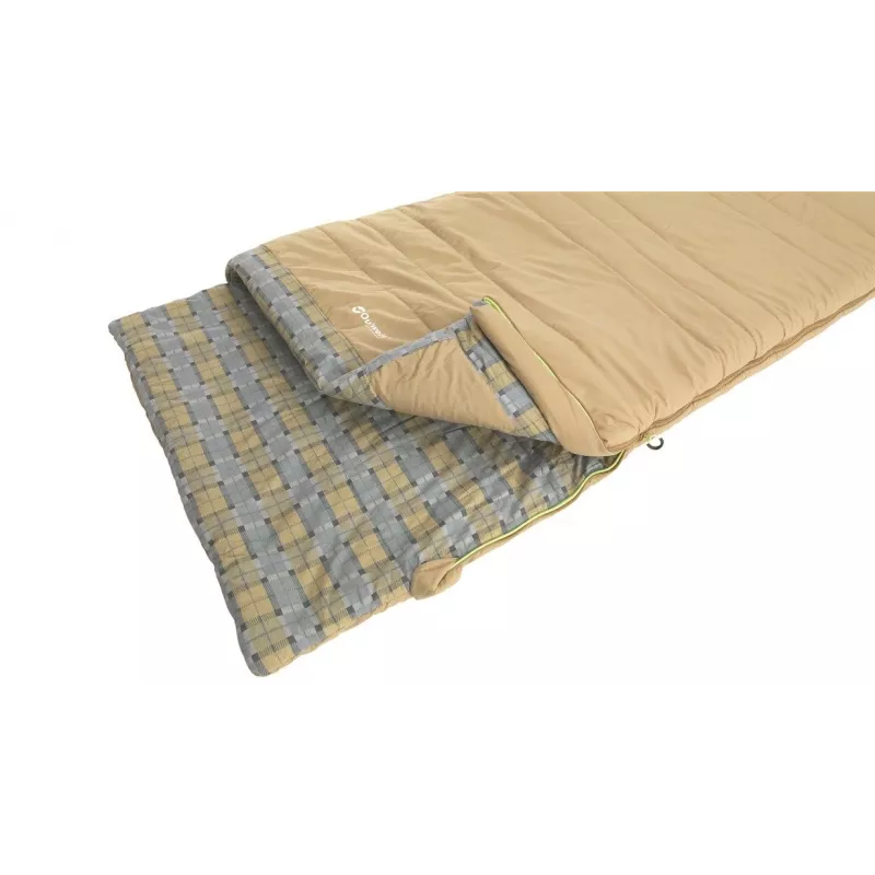 Outwell Commodore Schlafsack 225 x 85 cm 9/5/-8 °C mit losem Kissen 2-Wege Auto-Lock L-förmiger Reißverschluss
