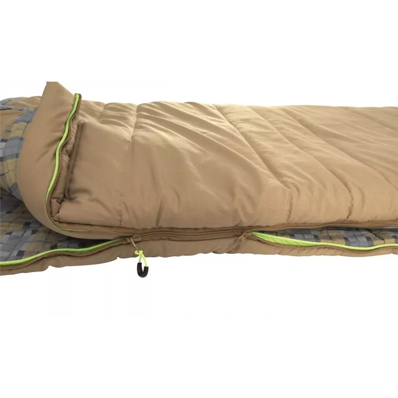 Outwell Commodore Schlafsack 225 x 85 cm 9/5/-8 °C mit losem Kissen 2-Wege Auto-Lock L-förmiger Reißverschluss