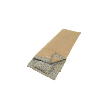Outwell Commodore Schlafsack 225 x 85 cm 9/5/-8 °C mit losem Kissen 2-Wege Auto-Lock L-förmiger Reißverschluss