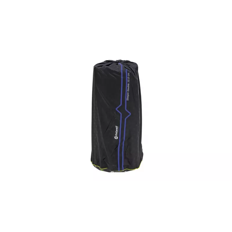 Outwell Sleepin Double Mat 100 mm – Selbstaufblasbare Doppel-Campingmatte 200 x 130 x 10 cm, Grau/Blau