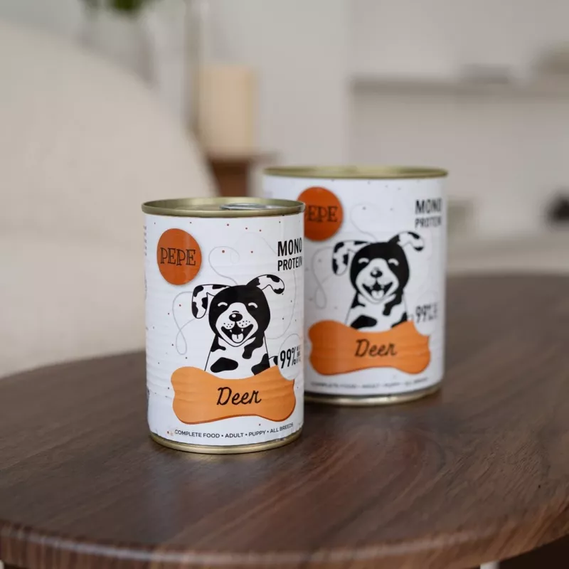 Paka Zwierzaka Pepe Hirsch Nassfutter für Hunde 400g
