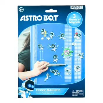 Paladone AstroBot Kühlschrankmagnete - 34-teiliges Magnetset, 3 Bögen, Space-Roboter-Design