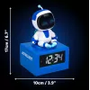 Paladone AstroBot Icon Alarm Clock - Grau/Weiß Digitaler LCD-Roboterwecker mit Schlummerfunktion