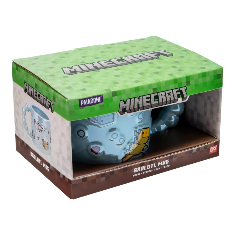 Paladone Minecraft Axolotl Bubble Shaped Mug - 325 ml Keramik Pink