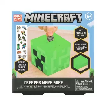 Paladone Minecraft Creeper Maze Safe V2 – Elektronisches Puzzle-Sparschloss mit Creeper-Soundeffekten