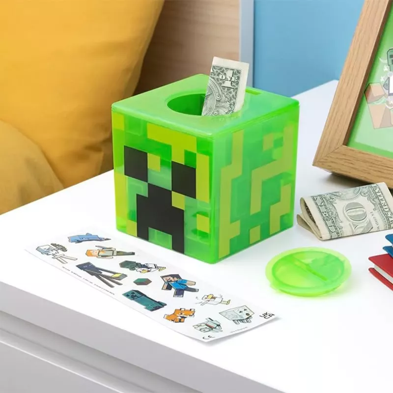Paladone Minecraft Creeper Maze Safe V2 – Elektronisches Puzzle-Sparschloss mit Creeper-Soundeffekten