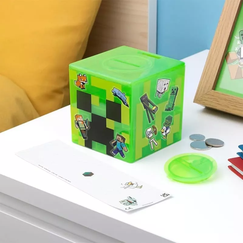 Paladone Minecraft Creeper Maze Safe V2 – Elektronisches Puzzle-Sparschloss mit Creeper-Soundeffekten
