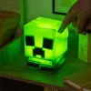 Paladone Minecraft Creeper SquishyGlo Silikonlicht Wiederaufladbar – Dimmbares grünes LED-Nachtlicht mit 3 Helligkeitsstufen und Micro-USB-Ladung