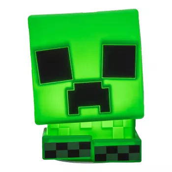 Paladone Minecraft Creeper SquishyGlo Silikonlicht Wiederaufladbar – Dimmbares grünes LED-Nachtlicht mit 3 Helligkeitsstufen und Micro-USB-Ladung