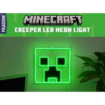Paladone Minecraft Creeper Wandmontierbares LED-Neonlicht