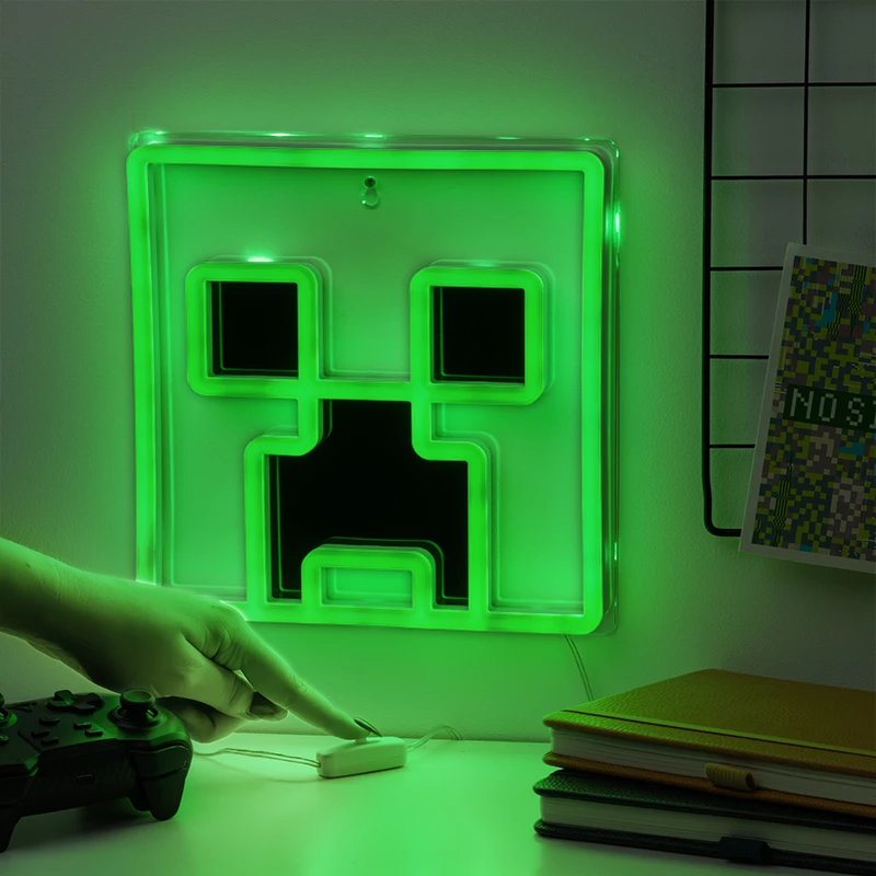 Paladone Minecraft Creeper Wandmontierbares LED-Neonlicht