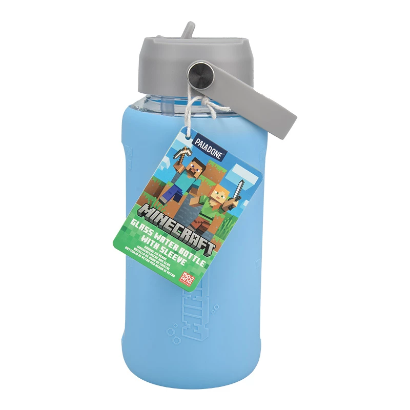 Paladone Minecraft Glas-Wasserflasche 450 ml Creeper-Design