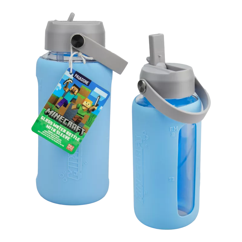 Paladone Minecraft Glas-Wasserflasche 450 ml Creeper-Design
