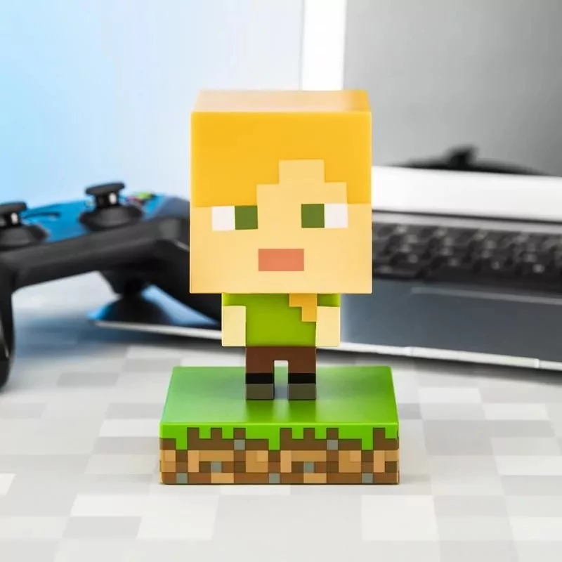Paladone PP6591MCF Minecraft Alex Icon Light - USB-betriebene LED-Nachtlampe, mehrfarbig wechselnd
