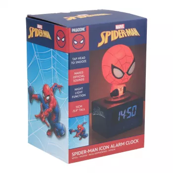 Paladone Spider-Man Icon Wecker - Digital LED, Rot/Schwarz