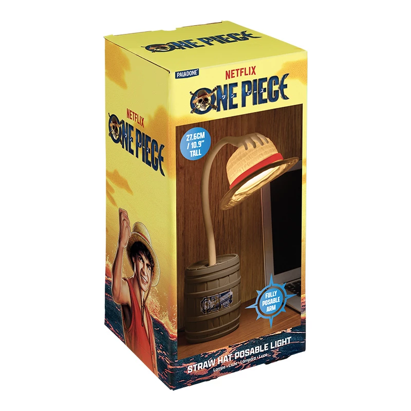 Paladone Straw Hat Posable Light - One Piece Luffy Schreibtischlampe, USB-betriebene LED