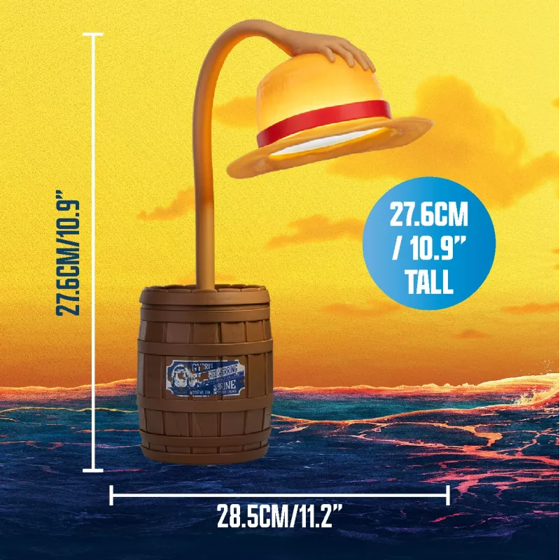 Paladone Straw Hat Posable Light - One Piece Luffy Schreibtischlampe, USB-betriebene LED