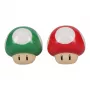 Paladone Super Mario Mushroom Salz- und Pfefferstreuer-Set (Roter Superpilz & grüner 1-Up-Pilz)