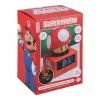 Paladone Super Mario Super Mushroom Icon Alarm Clock - Digital LCD, USB Powered, Official Nintendo Sound Effects, Rot/Weiß