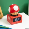Paladone Super Mario Super Mushroom Icon Alarm Clock - Digital LCD, USB Powered, Official Nintendo Sound Effects, Rot/Weiß
